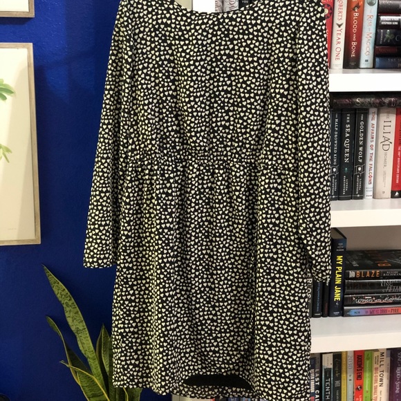 Jcrew Factory Tulip Heart Print Dress 14 - Picture 3 of 5